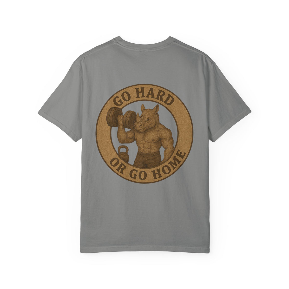 Motivational Fitness T-shirt - "Go Hard or Go Home" Unisex Garment-Dyed Tee
