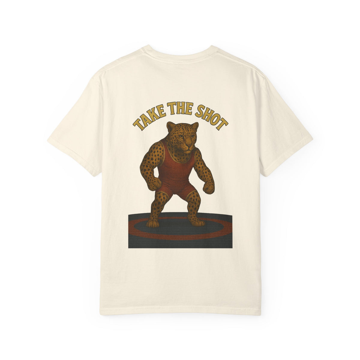 Big Five cheetah Wrestling Unisex Garment-Dyed T-Shirt - Bold Animal Art Tee
