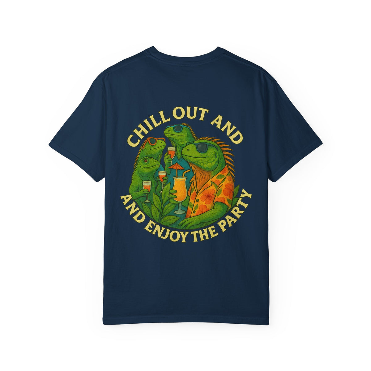 Chilled iguana party time Unisex Garment-Dyed T-Shirt - Family Tyes & Find Your Zen Design