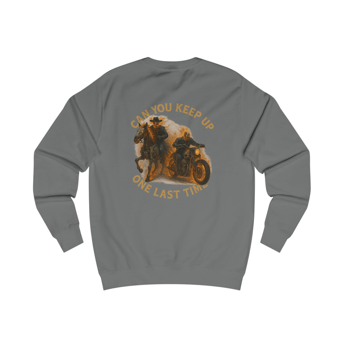 Can you keep up ghost rider Charming Family Sweatshirt, Cozy Gift, Summer Vibes, Beachwear, Unisex Apparel, Family Gatherings, Casual Comfort, Relaxation Style