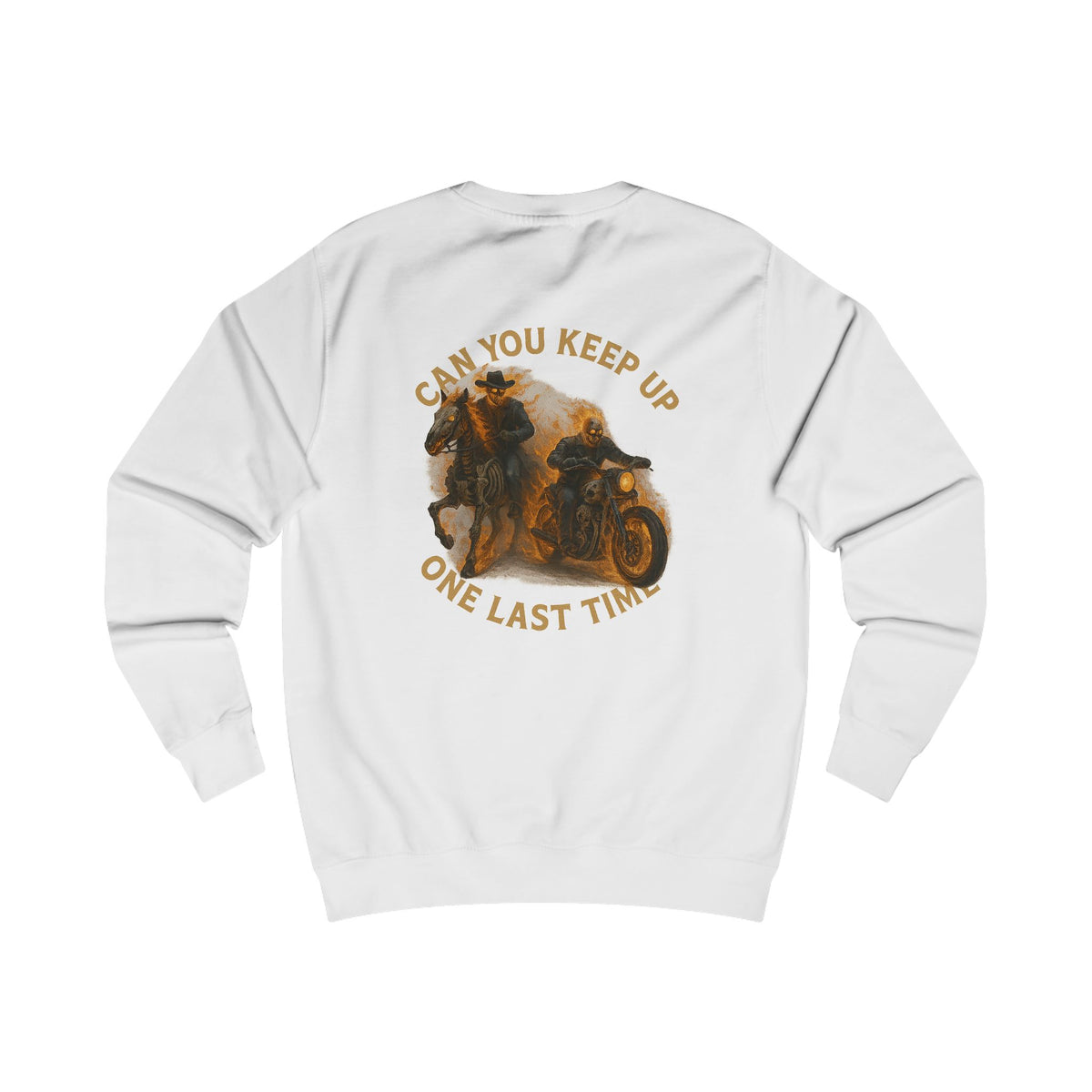 Can you keep up ghost rider Charming Family Sweatshirt, Cozy Gift, Summer Vibes, Beachwear, Unisex Apparel, Family Gatherings, Casual Comfort, Relaxation Style