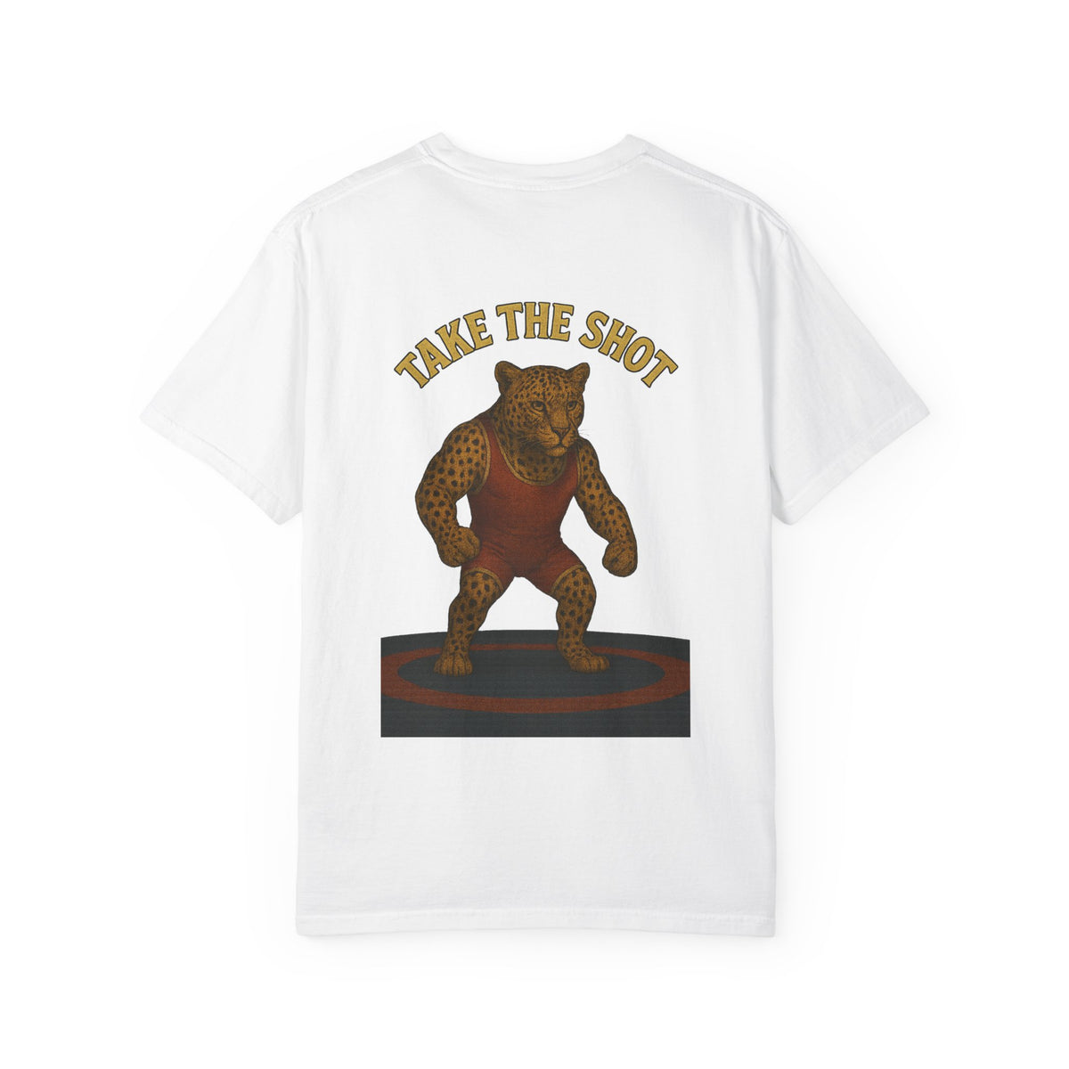 Big Five cheetah Wrestling Unisex Garment-Dyed T-Shirt - Bold Animal Art Tee