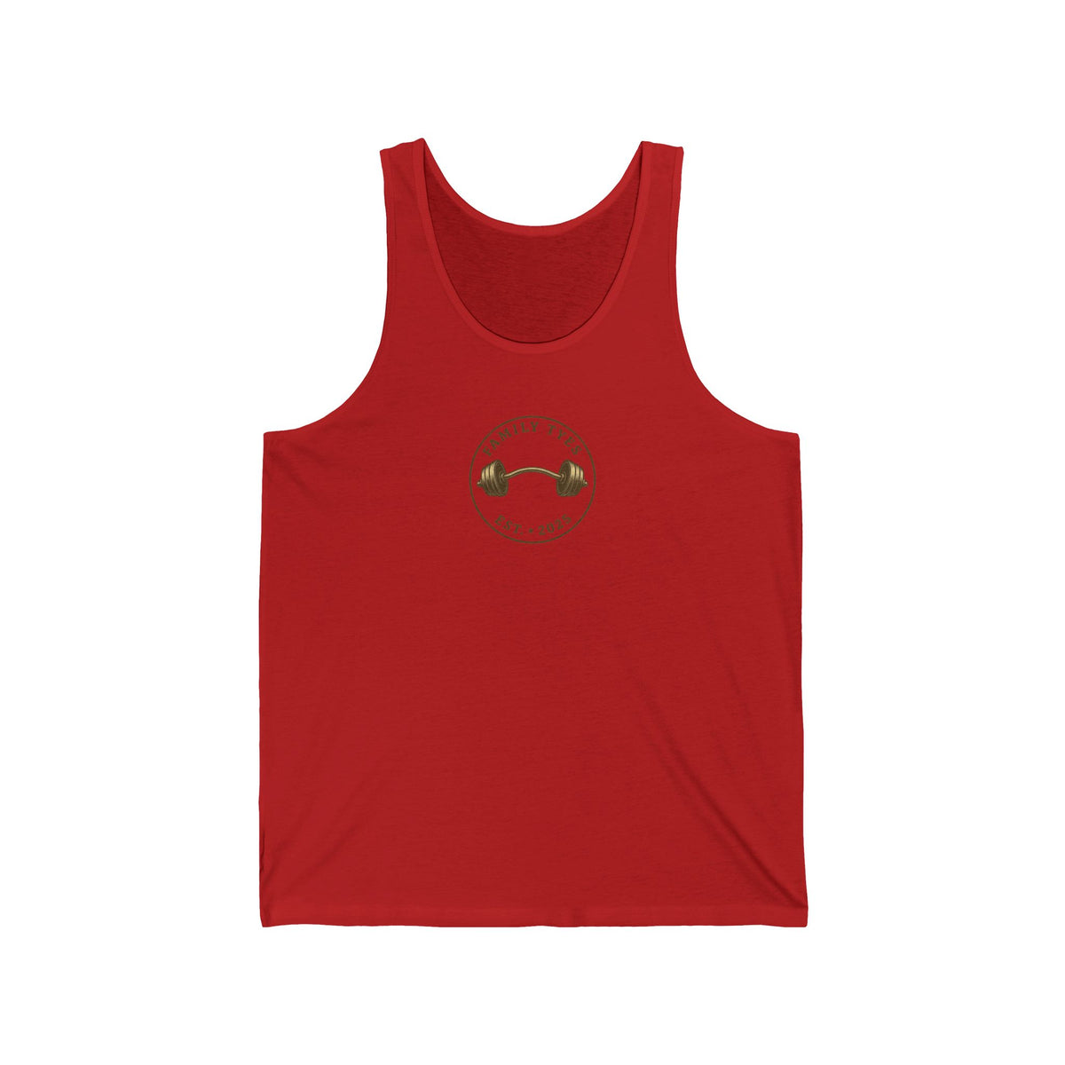 Family Tyes & Go Hard Unisex Jersey Tank - Workout & Fitness Tank Top