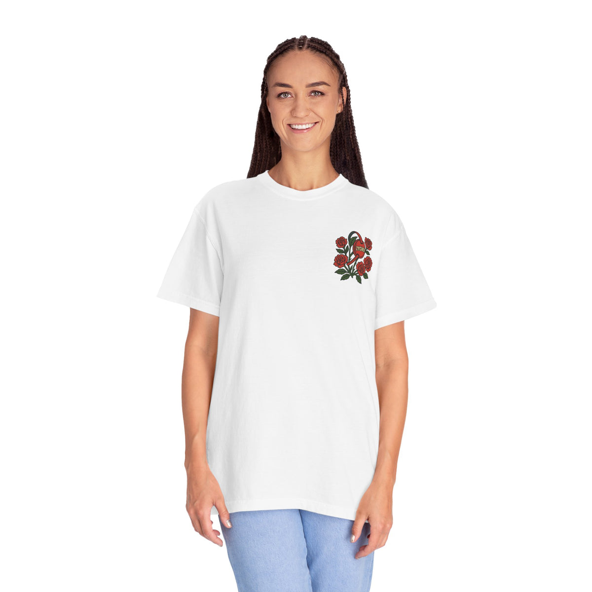 Zychek wrestling Grateful Mom Floral T-Shirt | Unisex Gift for Mother's Day, Skull Art Tee, Bohemian Style, Vintage Vibes, Casual Wear