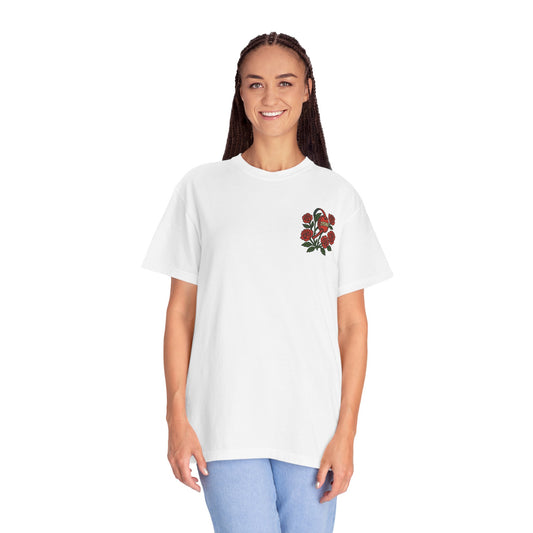 Zychek wrestling Grateful Mom Floral T-Shirt | Unisex Gift for Mother's Day, Skull Art Tee, Bohemian Style, Vintage Vibes, Casual Wear