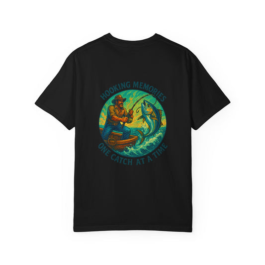 Tuna Unisex Garment-Dyed Fishing T-Shirt - "Hooking Memories" Graphic, Great for Outdoor Lovers, Gifts for Fishermen, Nature Adventures, [...]