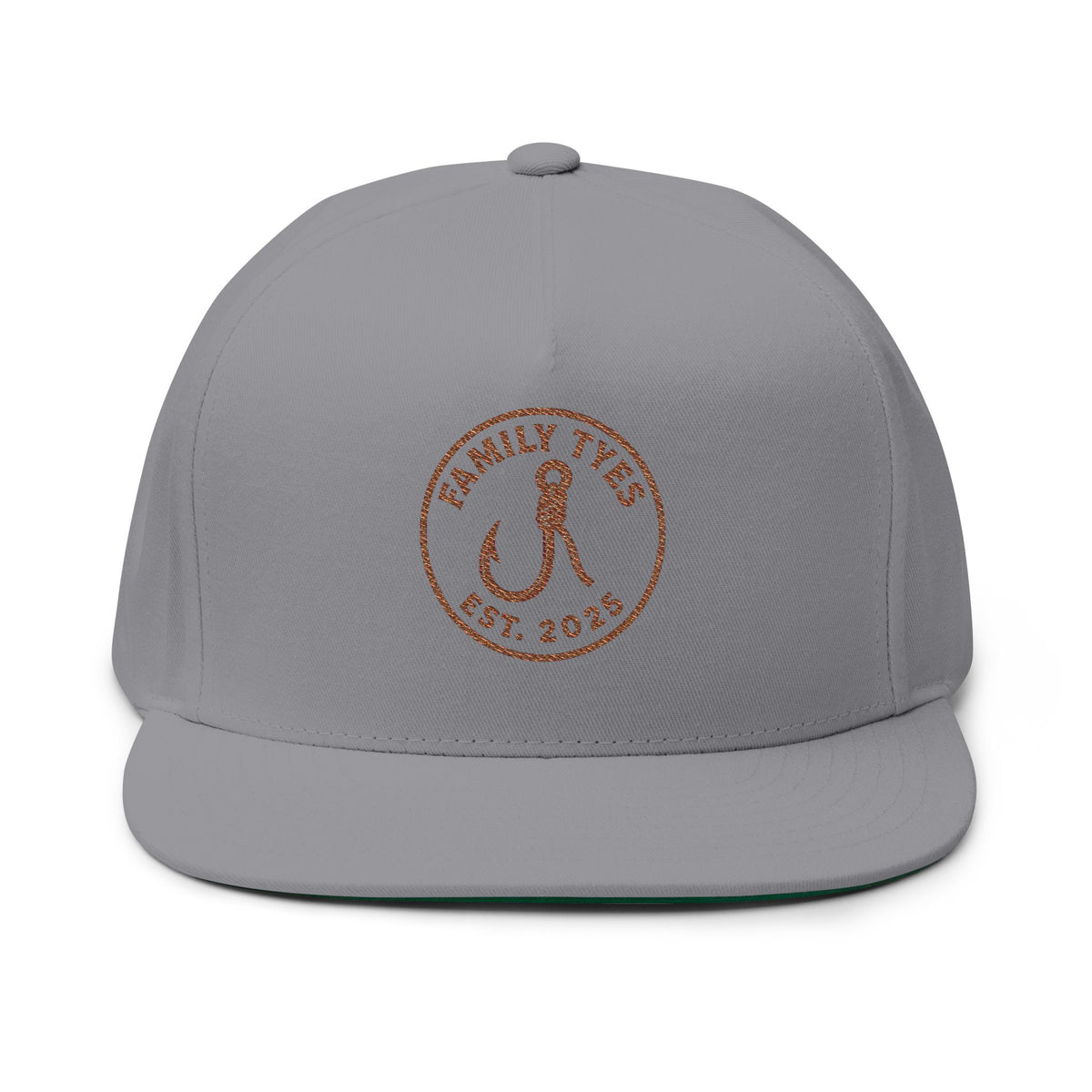 Hook and knot Embroidered Family Tyes Flat Bill Cap