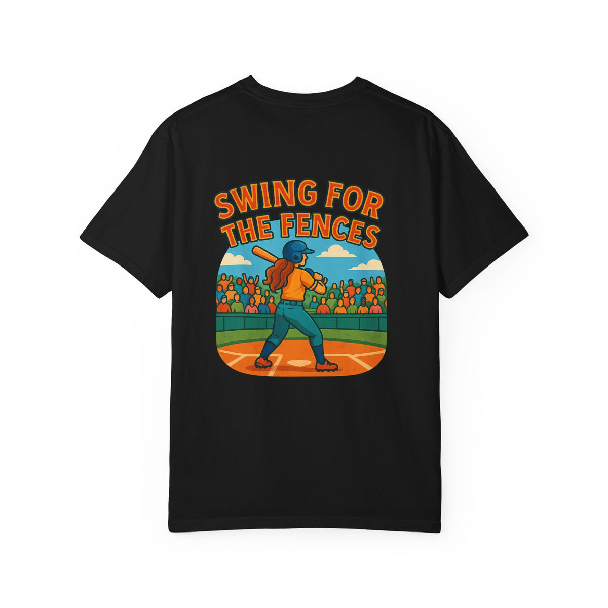 Family Tee sports collection - Swing for the Fences Unisex Garment-Dyed T-Shirt, Casual Wear, Sports Fan Apparel, Family Gatherings, Gift for Baseball Lovers