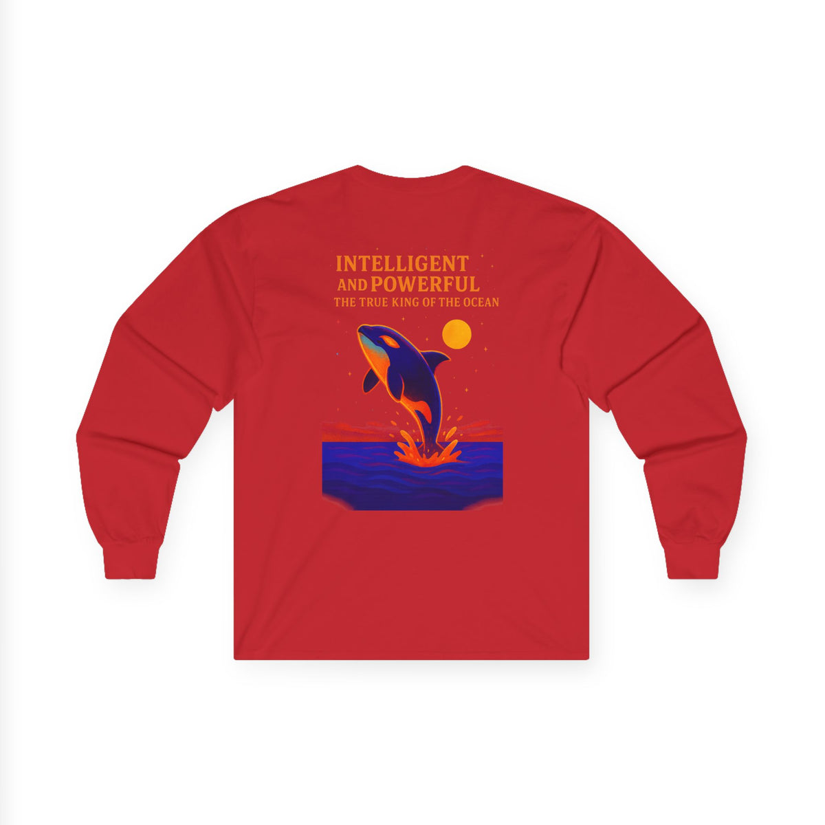 Unisex Long Sleeve Tee - Intelligent and Powerful Whale Design