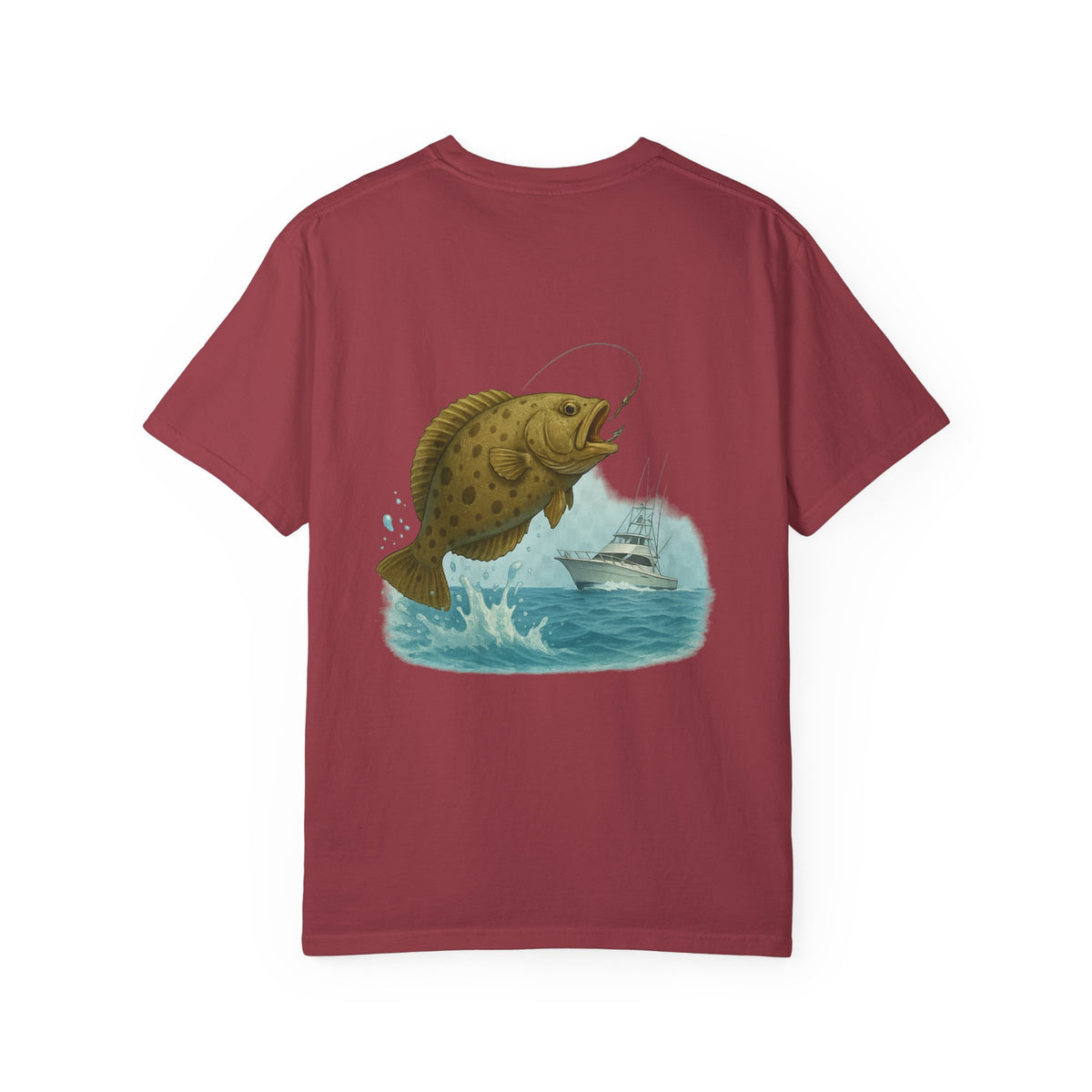 Fishing Family T-Shirt, Unisex Garment-Dyed Tee, Perfect for Fishing Lovers, Family Outings, Gifts for Dad, Ocean Adventure Tee
