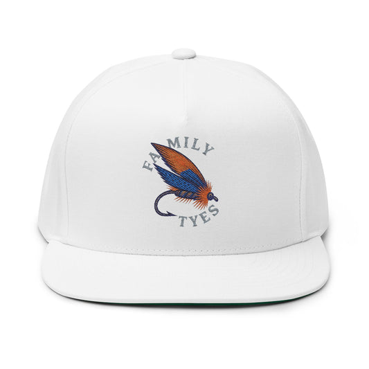 Fly fishing  Embroidered Family Tyes Flat Bill Cap