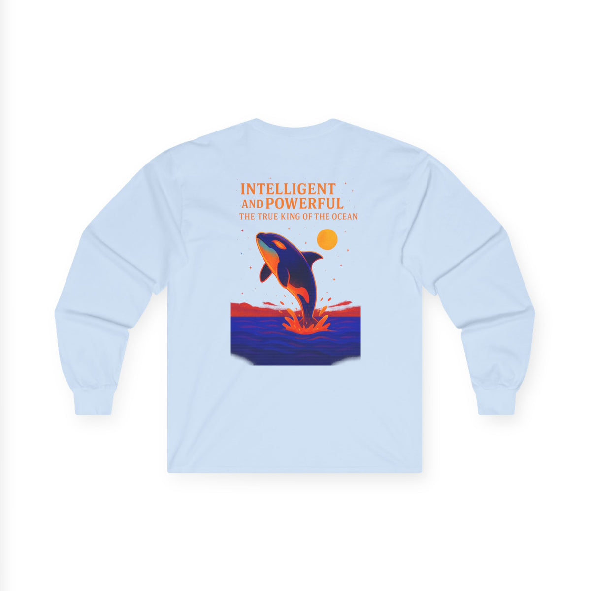 Unisex Long Sleeve Tee - Intelligent and Powerful Whale Design