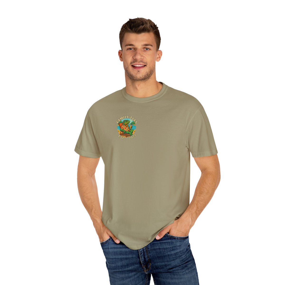 Chilled iguana party time Unisex Garment-Dyed T-Shirt - Family Tyes & Find Your Zen Design