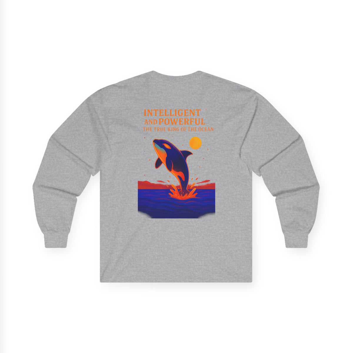Unisex Long Sleeve Tee - Intelligent and Powerful Whale Design