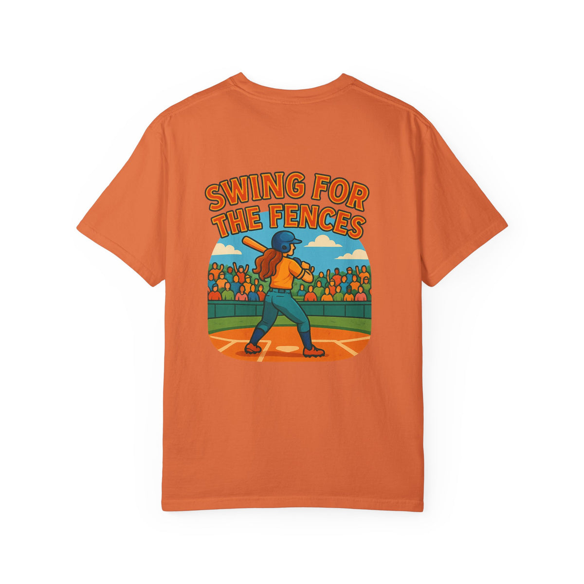 Family Tee sports collection - Swing for the Fences Unisex Garment-Dyed T-Shirt, Casual Wear, Sports Fan Apparel, Family Gatherings, Gift for Baseball Lovers