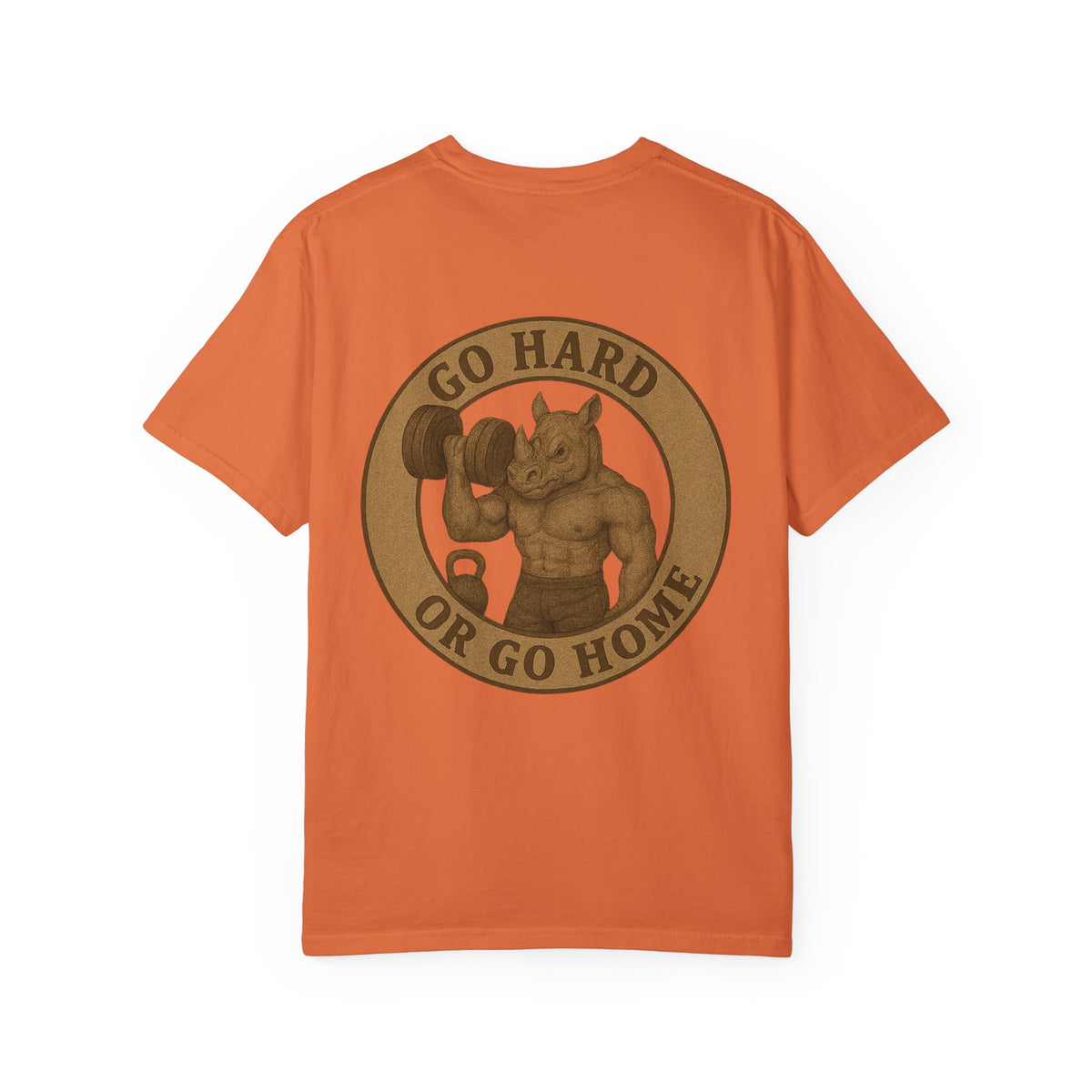 Motivational Fitness T-shirt - "Go Hard or Go Home" Unisex Garment-Dyed Tee