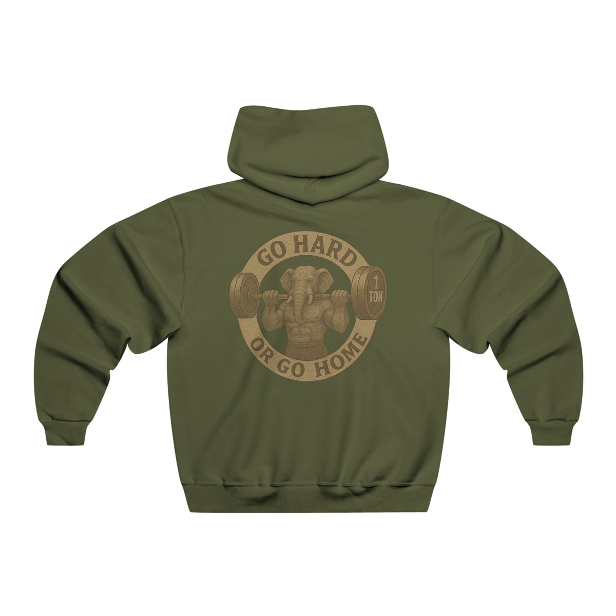 Men's Gym Sweatshirt - Family Tree & Go Hard or Go Home Design