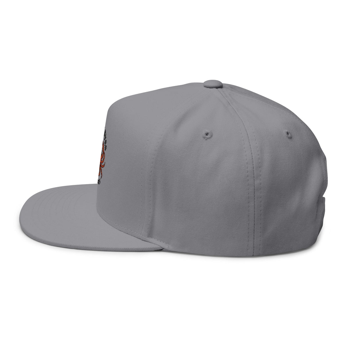 Crab Embroidered Family Tyes Flat Bill Cap