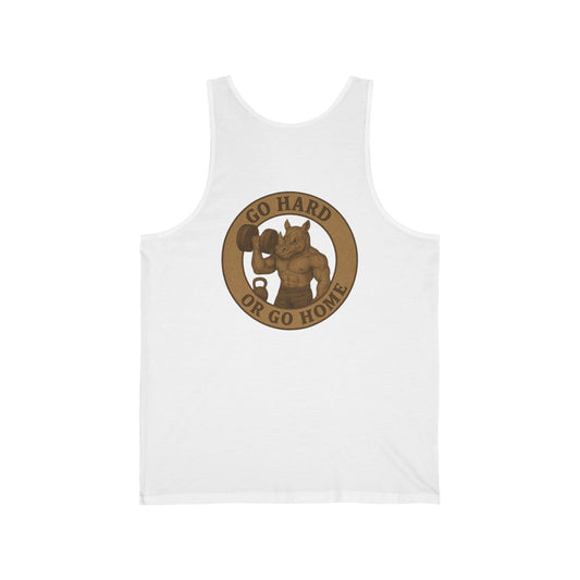 Fitness Enthusiast Unisex Jersey Tank - 'Go Hard or Go Home' Design