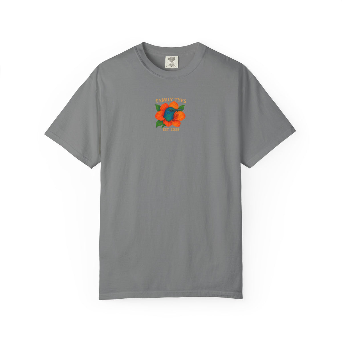 Nature is Beautiful Unisex Garment-Dyed T-shirt - Vibrant Floral & Hummingbird Design