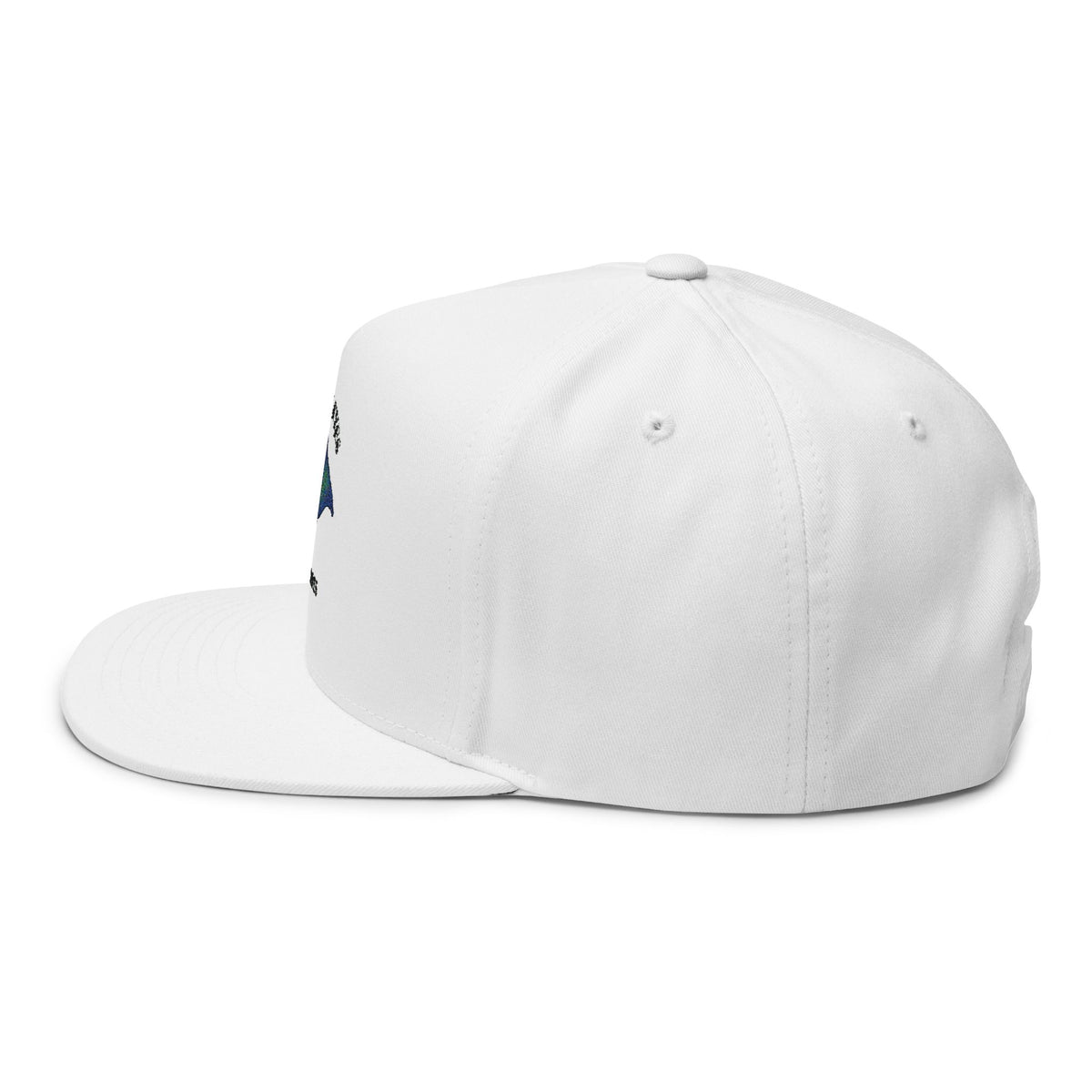 Manta Ray Embroidered Family Tyes Flat Bill Cap