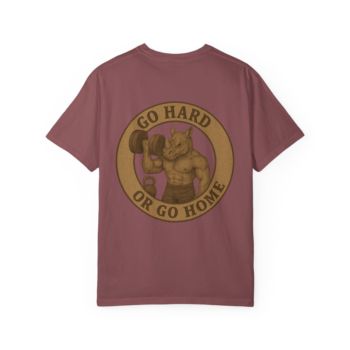 Motivational Fitness T-shirt - "Go Hard or Go Home" Unisex Garment-Dyed Tee
