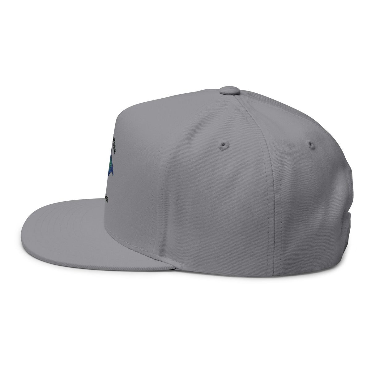 Manta Ray Embroidered Family Tyes Flat Bill Cap