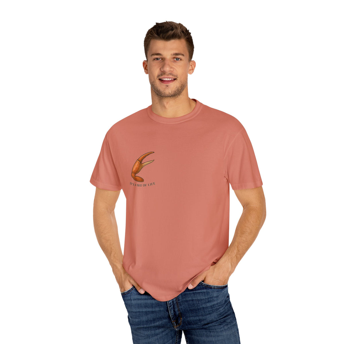 Family Tyes Crab Graphic T-Shirt - Unisex Garment-Dyed Tee