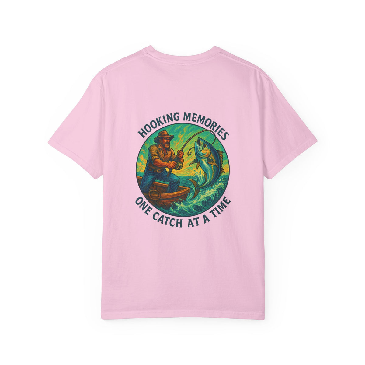 Tuna Unisex Garment-Dyed Fishing T-Shirt - "Hooking Memories" Graphic, Great for Outdoor Lovers, Gifts for Fishermen, Nature Adventures, [...]