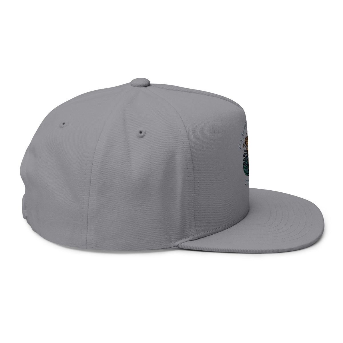 Trout Fishing Embroidered Family Tyes Flat Bill Cap
