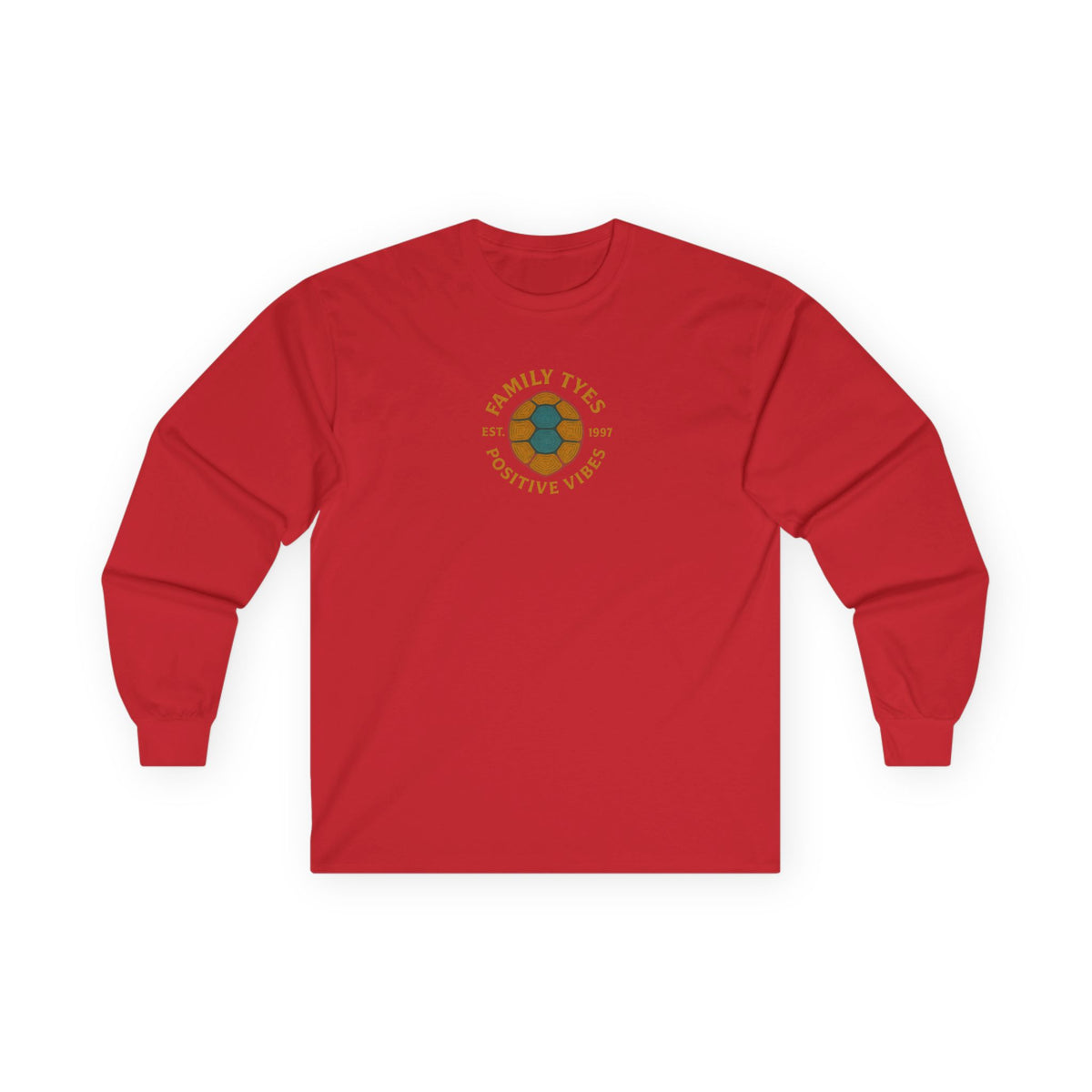 Unisex Long Sleeve Tee - Positive Vibes & Peaceful Turtle Design