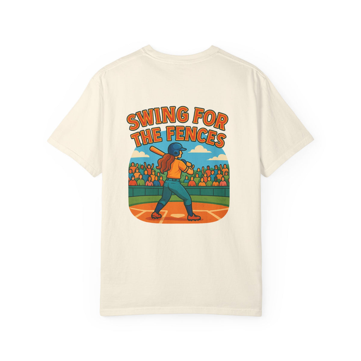 Family Tee sports collection - Swing for the Fences Unisex Garment-Dyed T-Shirt, Casual Wear, Sports Fan Apparel, Family Gatherings, Gift for Baseball Lovers
