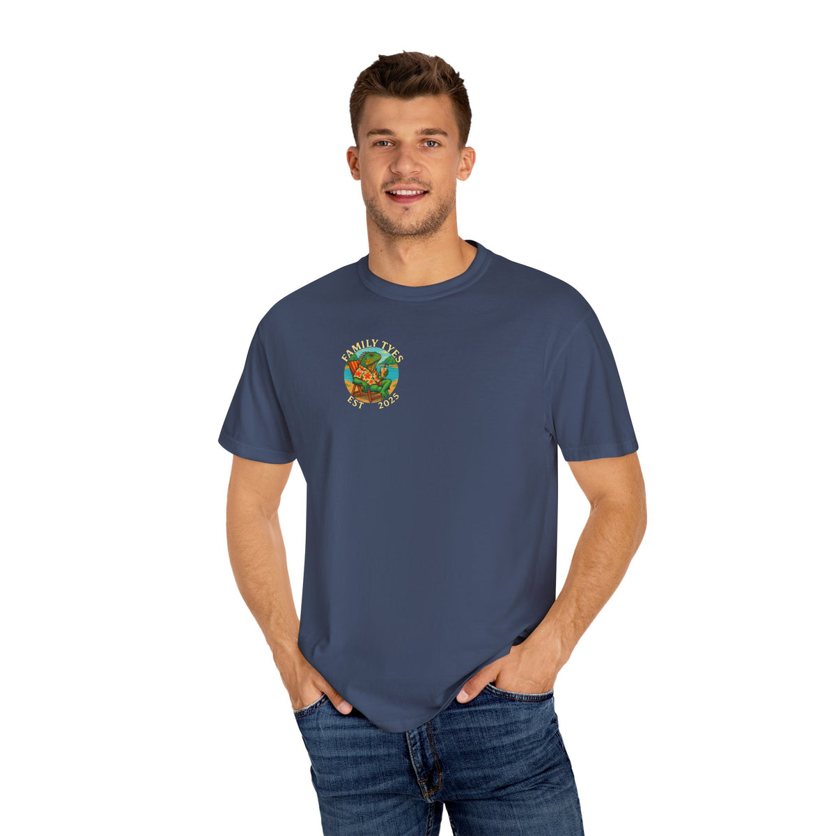 Chilled iguana party time Unisex Garment-Dyed T-Shirt - Family Tyes & Find Your Zen Design