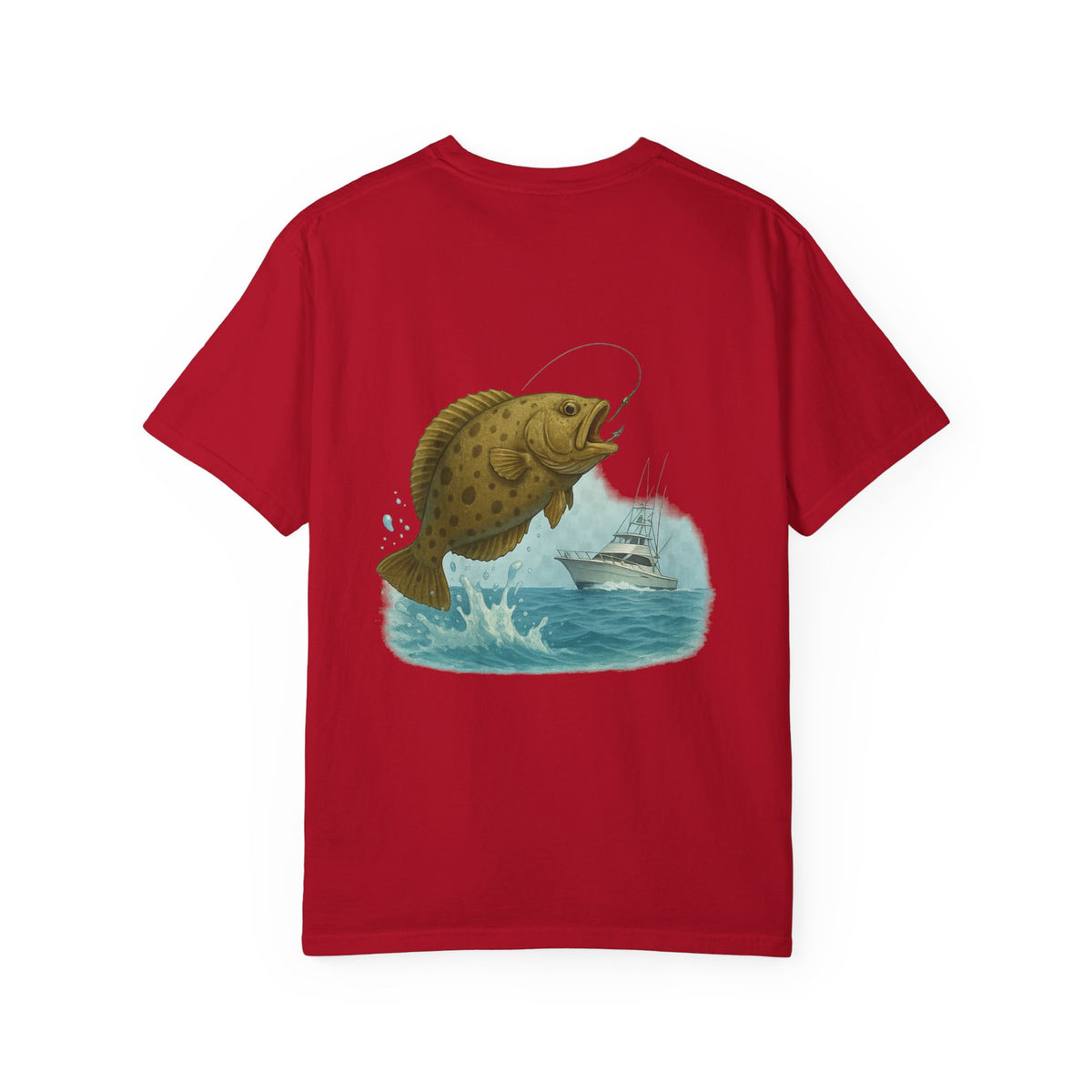 Fishing Family T-Shirt, Unisex Garment-Dyed Tee, Perfect for Fishing Lovers, Family Outings, Gifts for Dad, Ocean Adventure Tee