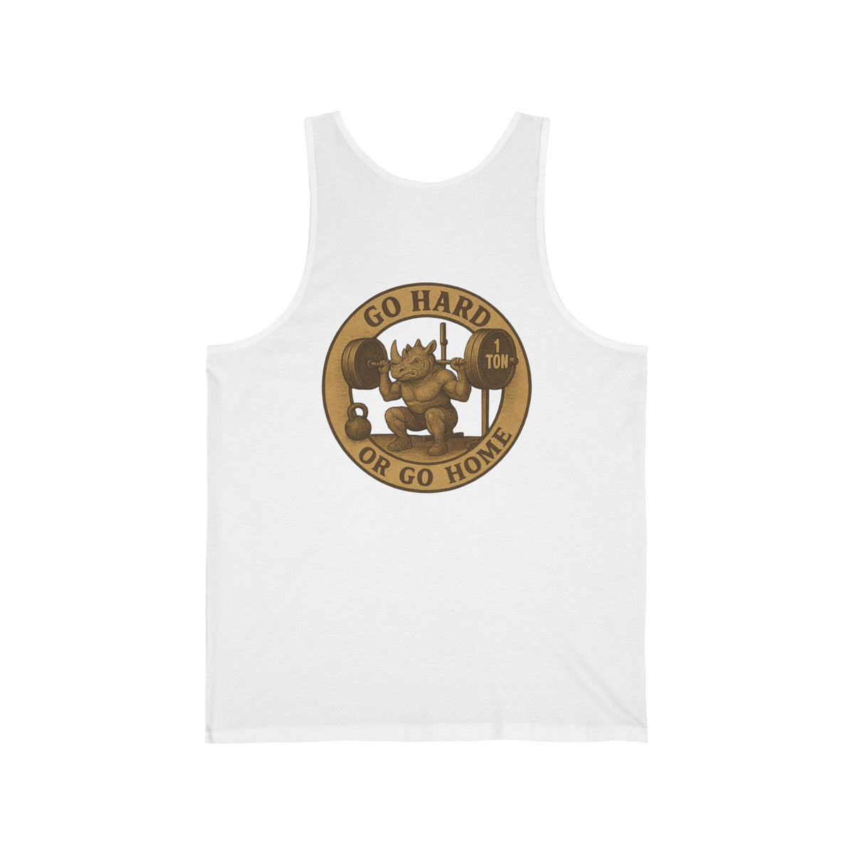 Funny Fitness Unisex Jersey Tank - 'Go Hard or Go Home' Gym Workout Apparel