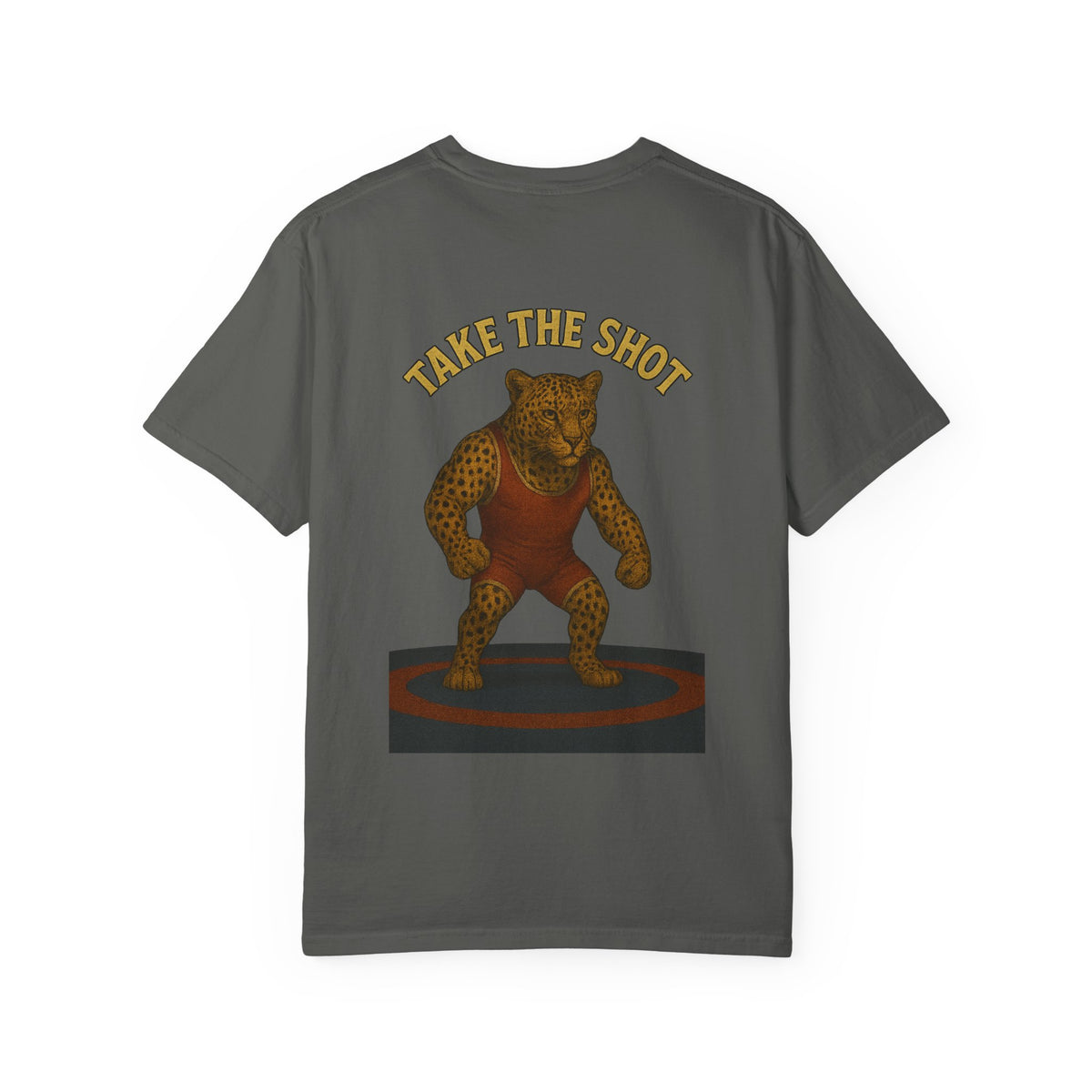 Big Five cheetah Wrestling Unisex Garment-Dyed T-Shirt - Bold Animal Art Tee