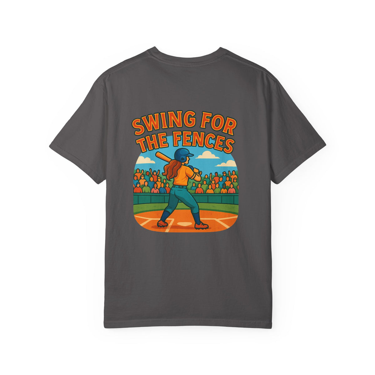 Family Tee sports collection - Swing for the Fences Unisex Garment-Dyed T-Shirt, Casual Wear, Sports Fan Apparel, Family Gatherings, Gift for Baseball Lovers