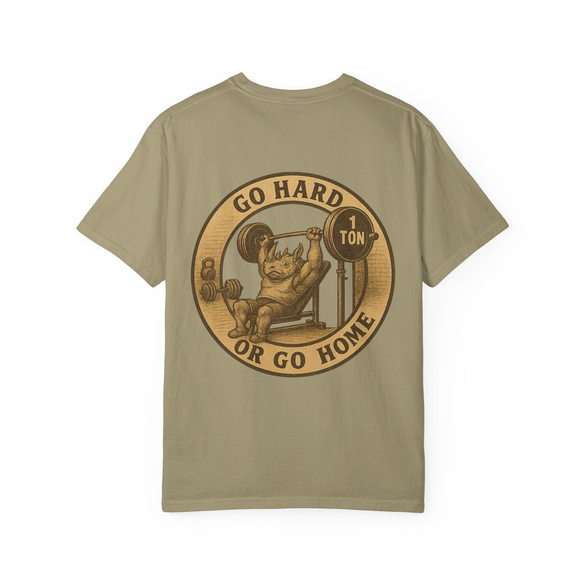Motivational Workout T-Shirt - "Go Hard or Go Home" Gym Tee