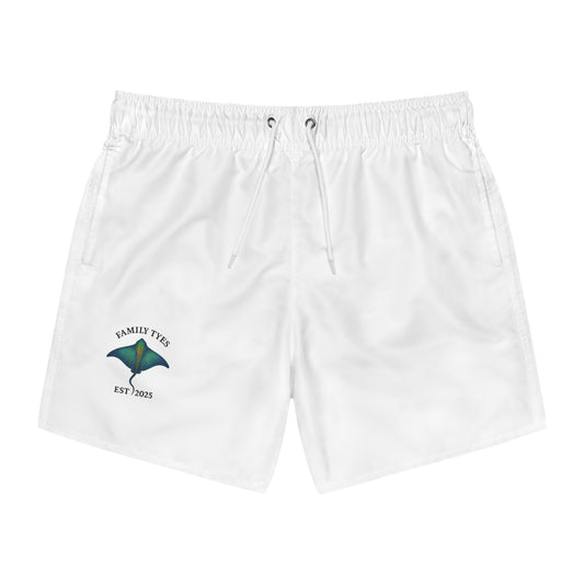 Family Ties Swim Trunks - Custom Marine Life Design for Summer Fun
