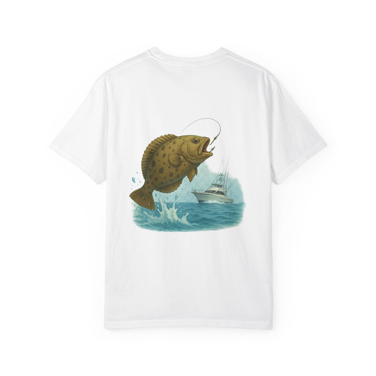 Fishing Family T-Shirt, Unisex Garment-Dyed Tee, Perfect for Fishing Lovers, Family Outings, Gifts for Dad, Ocean Adventure Tee
