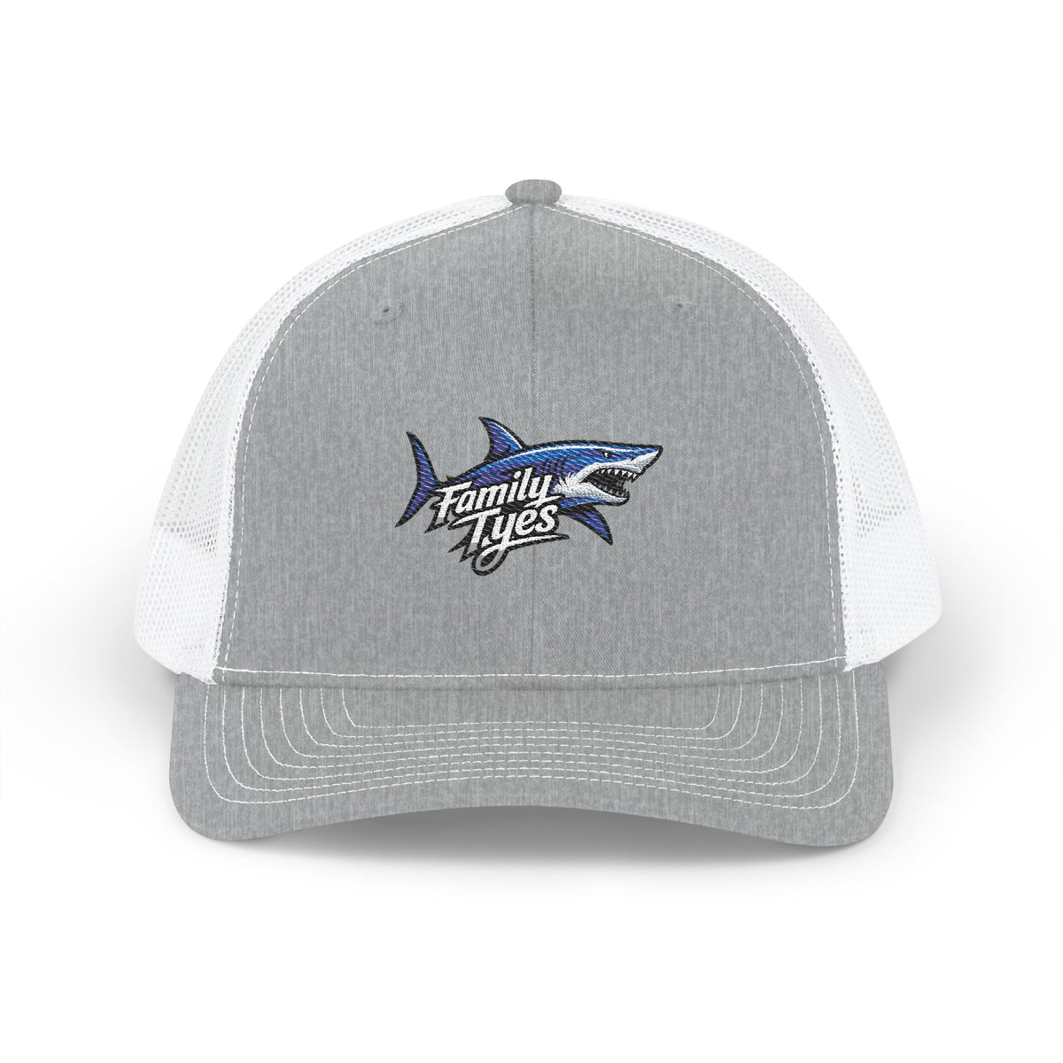 Embroidered Shark Snapback Trucker Cap | Family Vibes, Casual Beachwear, Outdoor Adventures, Gift for Men, Unique Embroidery