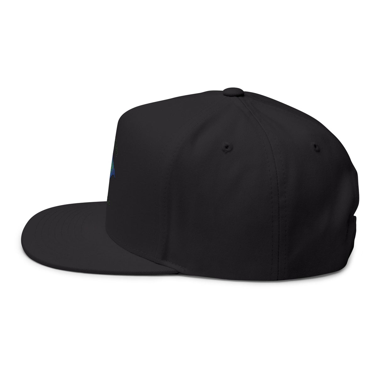 Manta Ray Embroidered Family Tyes Flat Bill Cap