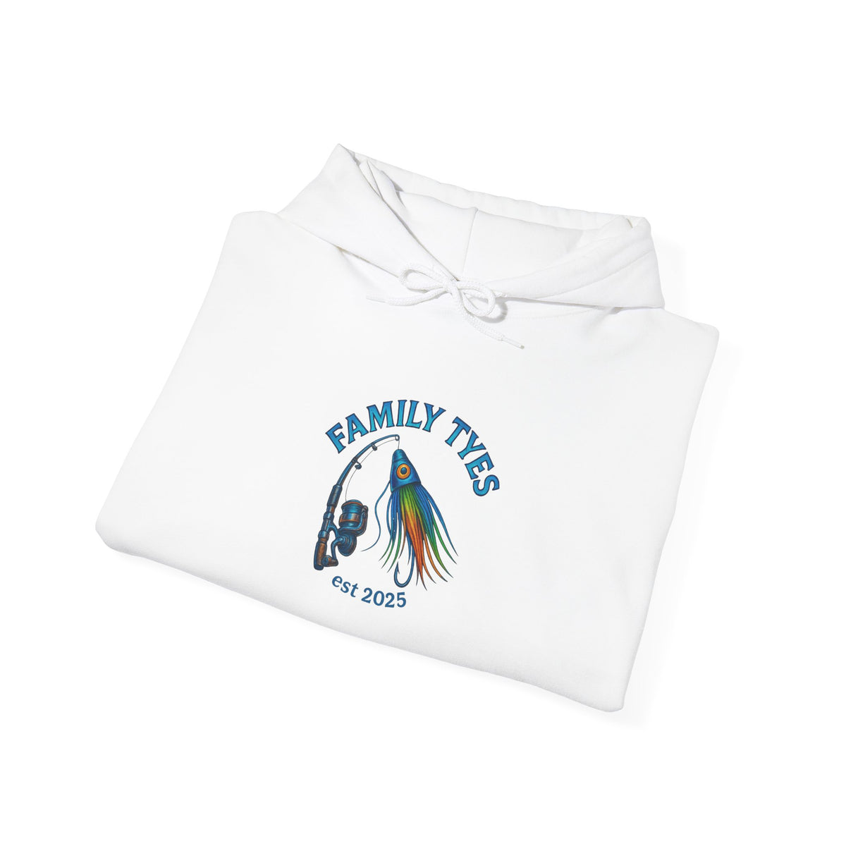 Family Ties Fishing Hoodie - Cozy Sweatshirt for Family Time, Beach Days, Fishing Trips, Gifts for Fishermen, Ocean Adventure Apparel