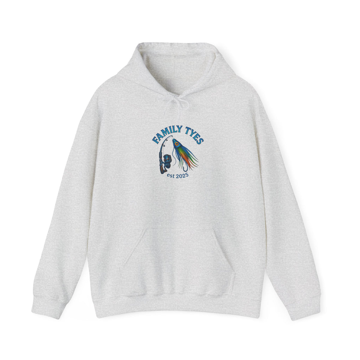 Family Ties Fishing Hoodie - Cozy Sweatshirt for Family Time, Beach Days, Fishing Trips, Gifts for Fishermen, Ocean Adventure Apparel