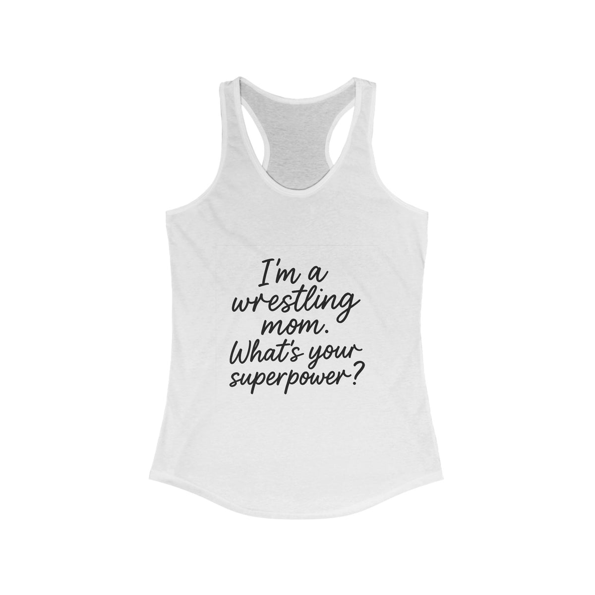 Wrestling Mom Superpower Tank Top, Funny Workout Tank, Gifts for Moms, Summer Activewear, Sports Apparel