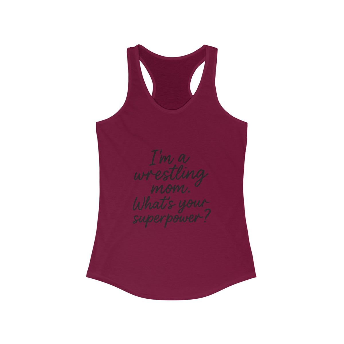 Wrestling Mom Superpower Tank Top, Funny Workout Tank, Gifts for Moms, Summer Activewear, Sports Apparel