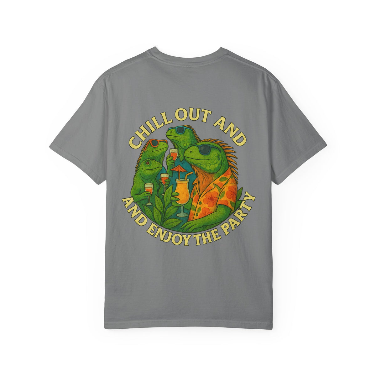 Chilled iguana party time Unisex Garment-Dyed T-Shirt - Family Tyes & Find Your Zen Design