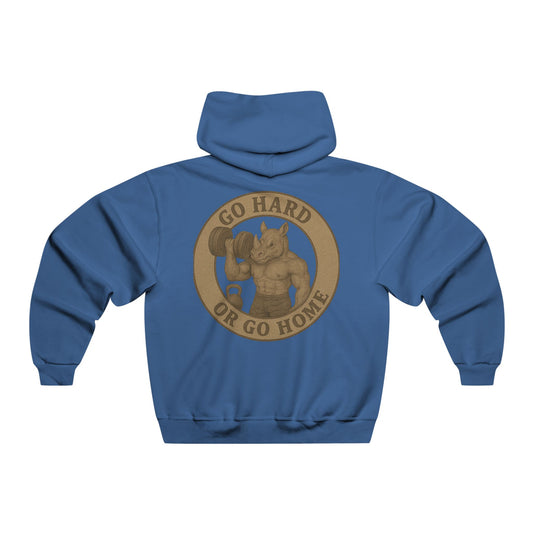 Men's Fitness Hoodie - Family Tree & Go Hard or Go Home Design