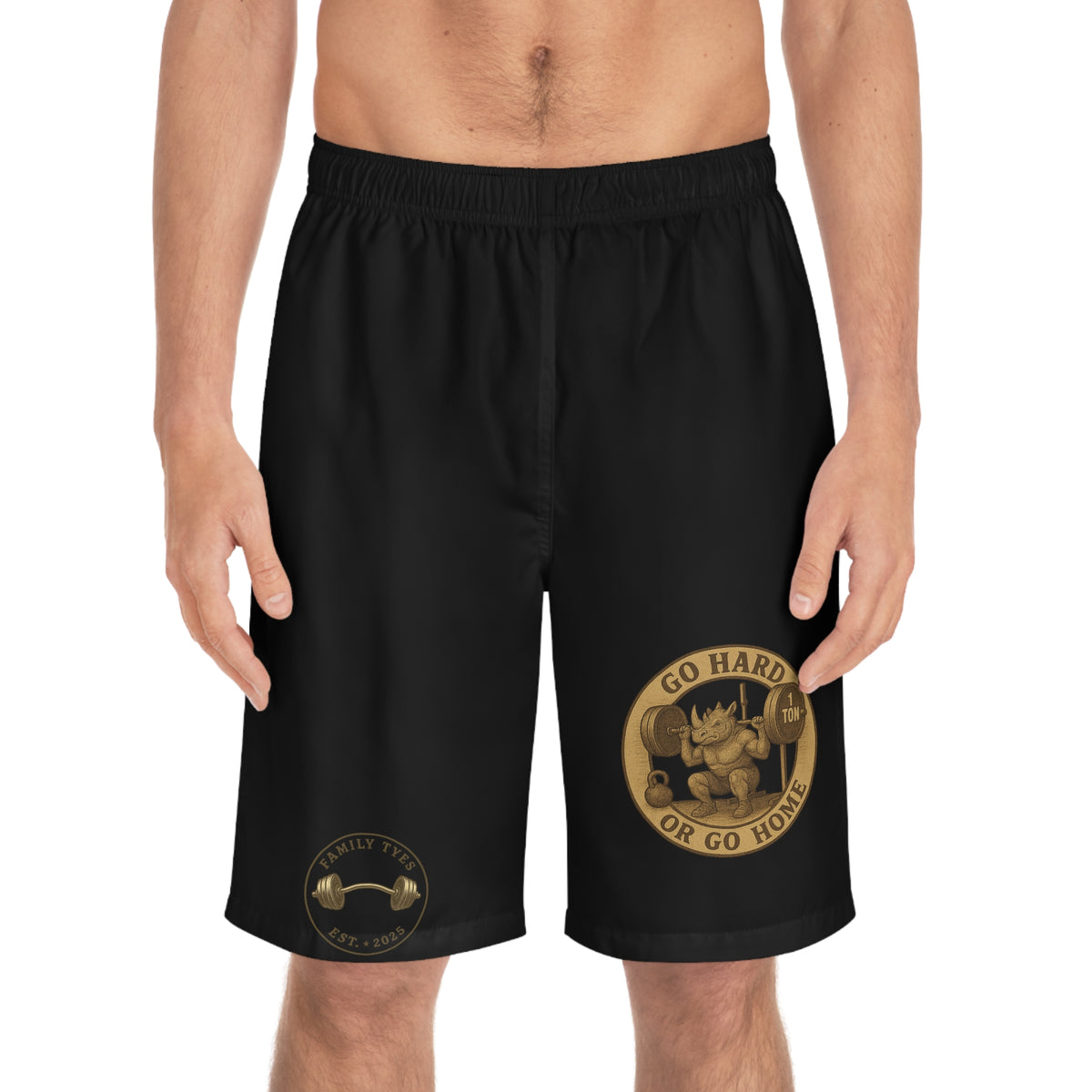 Big five lifting collection  Men's Board Shorts - Go Hard or Go Home Gym Shorts for Beach & Workout