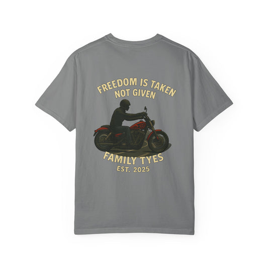 Legendary Iron Unisex Garment-Dyed T-Shirt - Freedom is Not Given Graphic Tee